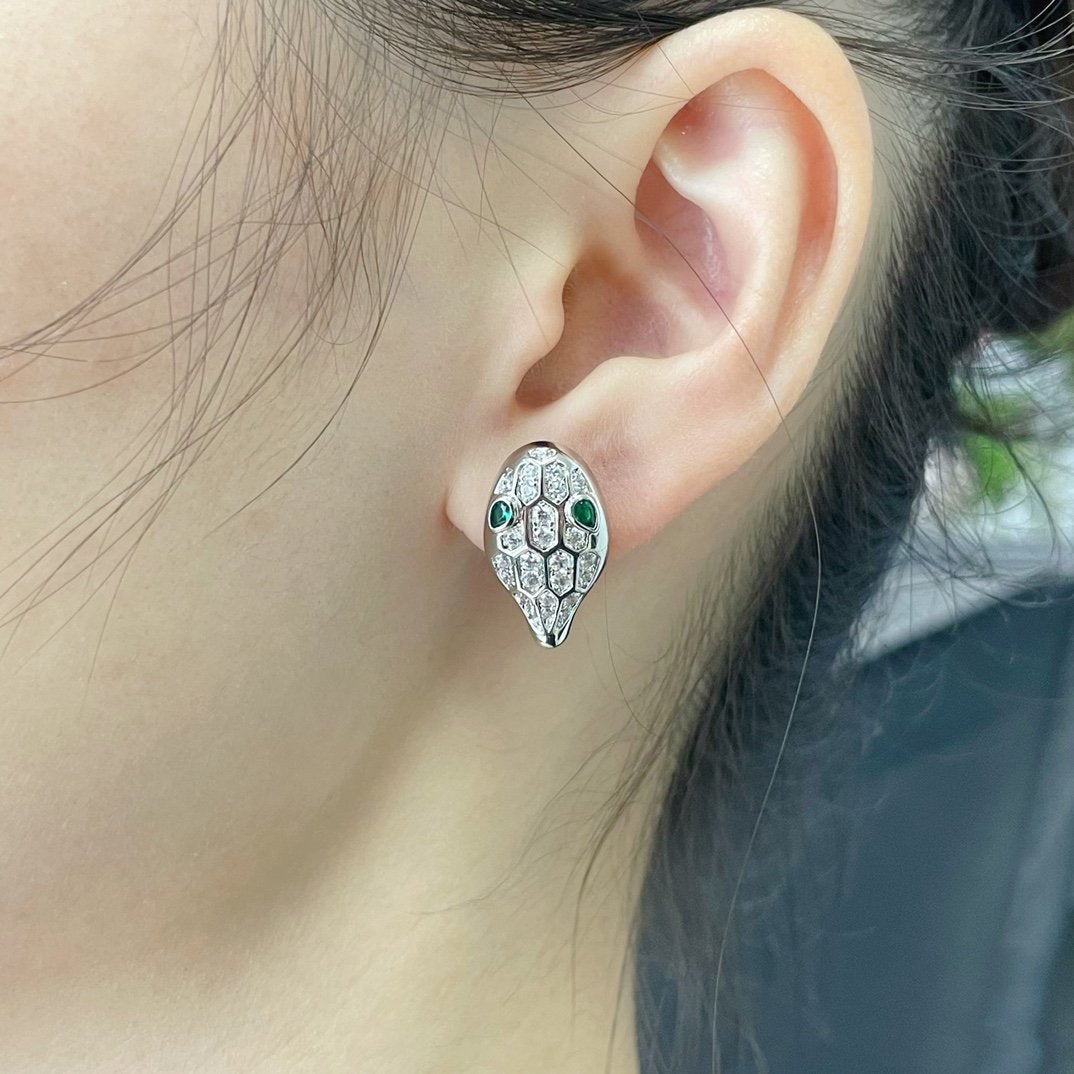 [Mystic Crown]SERPENT DIAMOND STUD EARRINGS