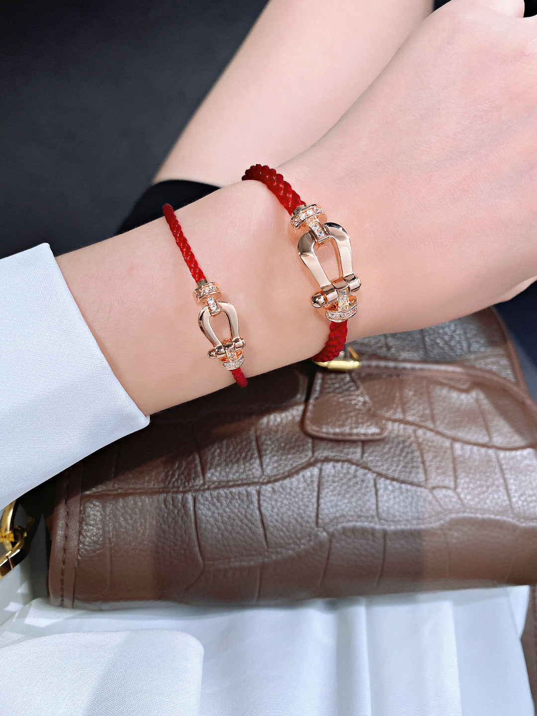 [Mystic Crown]FORCE 10 HALF DIAMOND PINK GOLD RED CORDERI LARGE AND MEDIUM MODEL