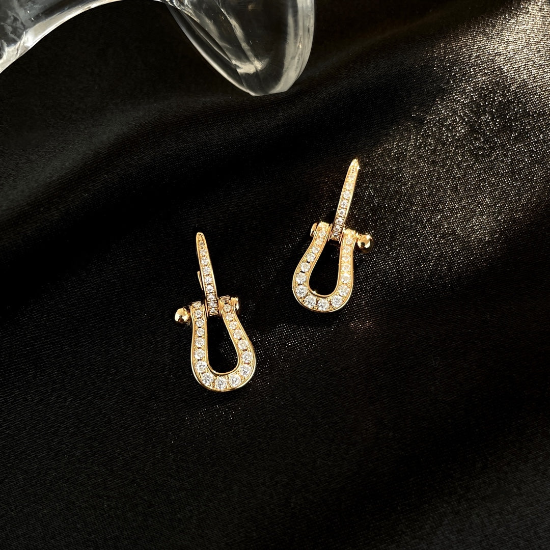 [Mystic Crown]FORCE 10 FULL DIAMOND DROP EARRINGS MEDIUM MODEL