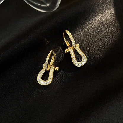 [Mystic Crown]FORCE 10 FULL DIAMOND DROP EARRINGS MEDIUM MODEL