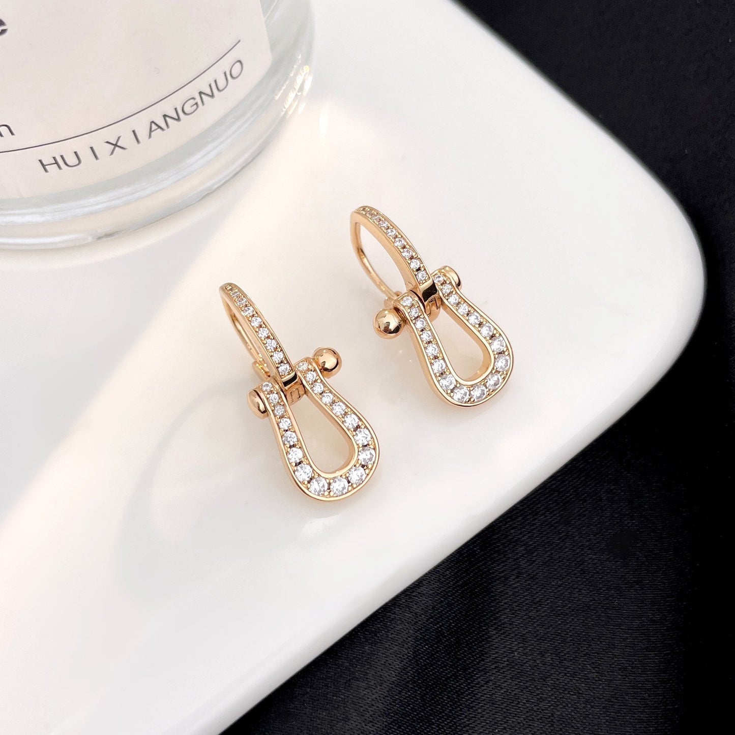 [Mystic Crown]FORCE 10 FULL DIAMOND DROP EARRINGS MEDIUM MODEL