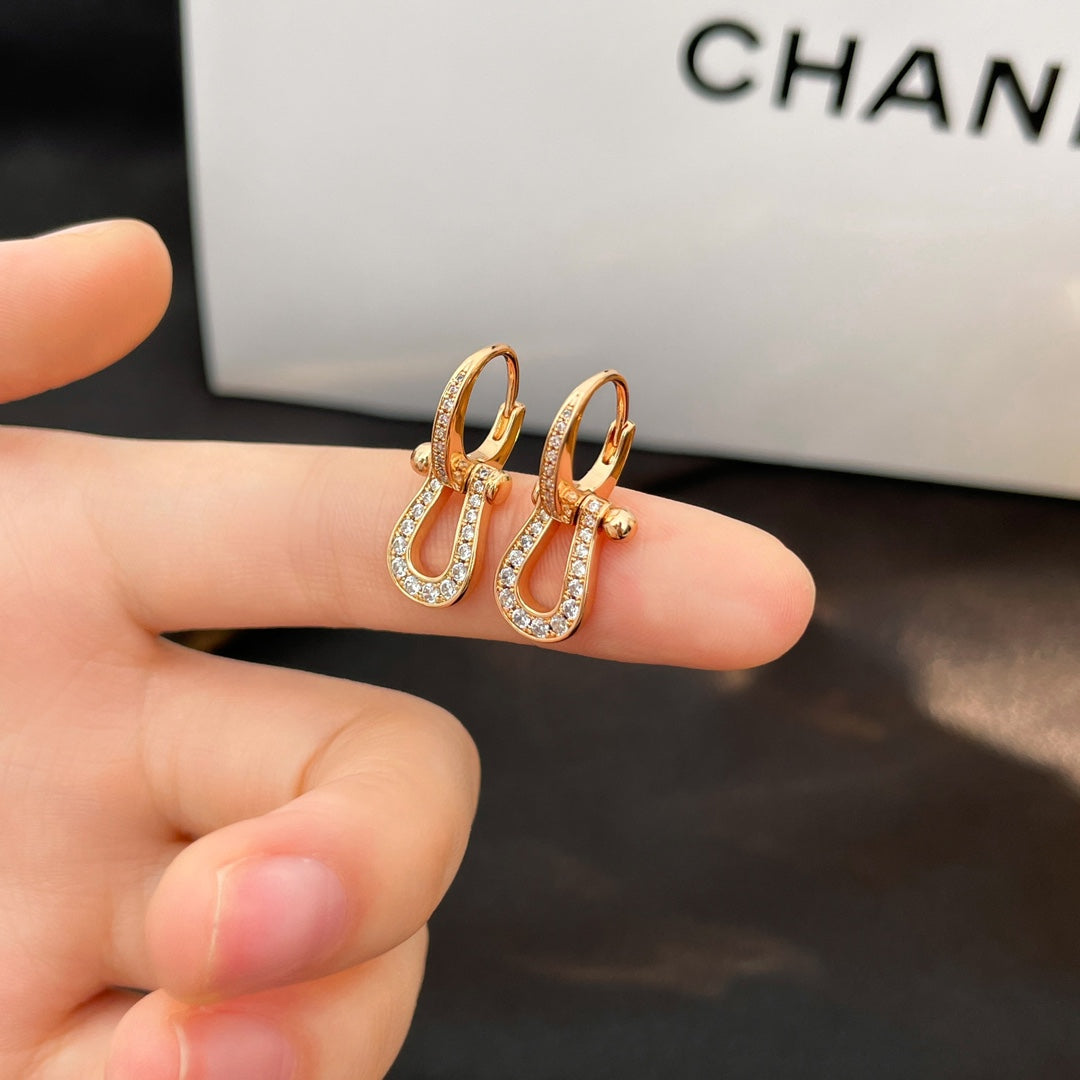 [Mystic Crown]FORCE 10 FULL DIAMOND DROP EARRINGS MEDIUM MODEL