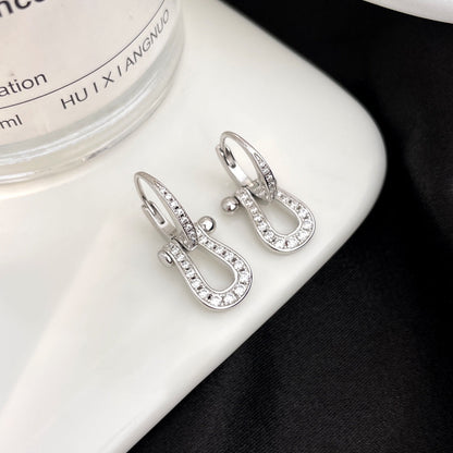 [Mystic Crown]FORCE 10 FULL DIAMOND DROP EARRINGS MEDIUM MODEL