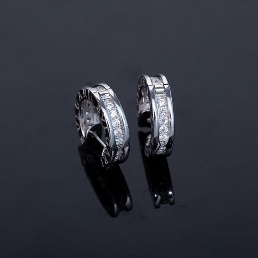 [Mystic Crown]ZERO 1 MINI SILVER DIAMOND EARRINGS