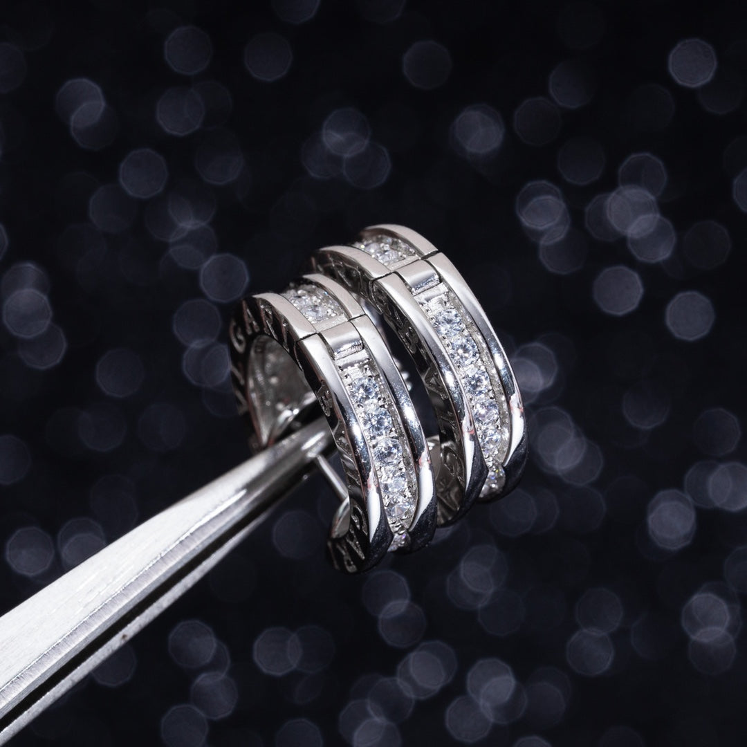 [Mystic Crown]ZERO 1 MINI SILVER DIAMOND EARRINGS