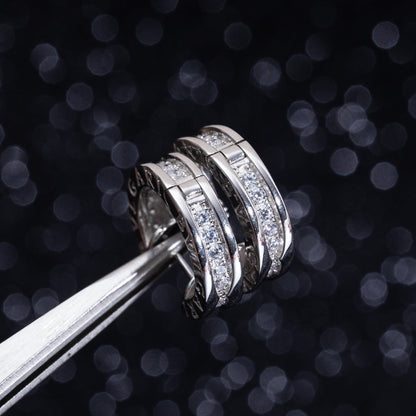 [Mystic Crown]ZERO 1 MINI SILVER DIAMOND EARRINGS
