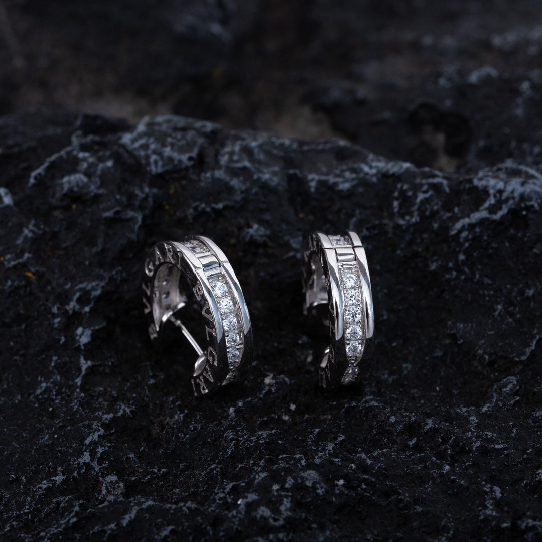 [Mystic Crown]ZERO 1 MINI SILVER DIAMOND EARRINGS