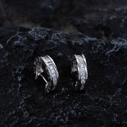 [Mystic Crown]ZERO 1 MINI SILVER DIAMOND EARRINGS