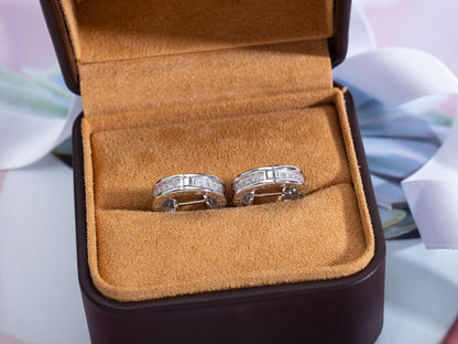 [Mystic Crown]ZERO 1 MINI SILVER DIAMOND EARRINGS