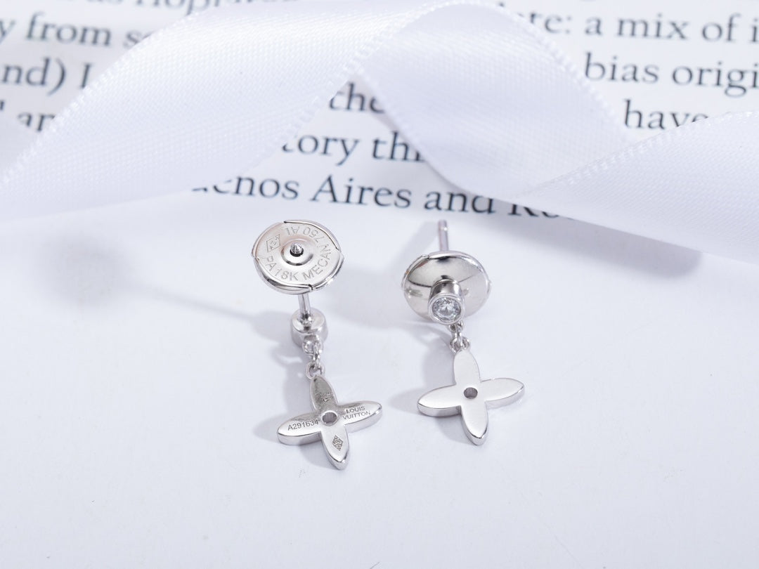 [Mystic Crown]VIDYLLE SILVER DIAMOND MINI DROP EARRINGS