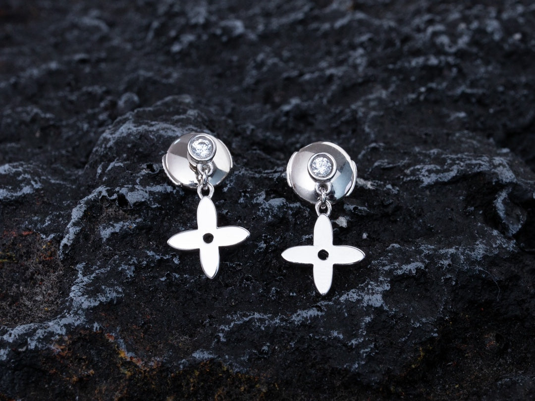[Mystic Crown]VIDYLLE SILVER DIAMOND MINI DROP EARRINGS