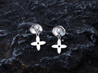 [Mystic Crown]VIDYLLE SILVER DIAMOND MINI DROP EARRINGS