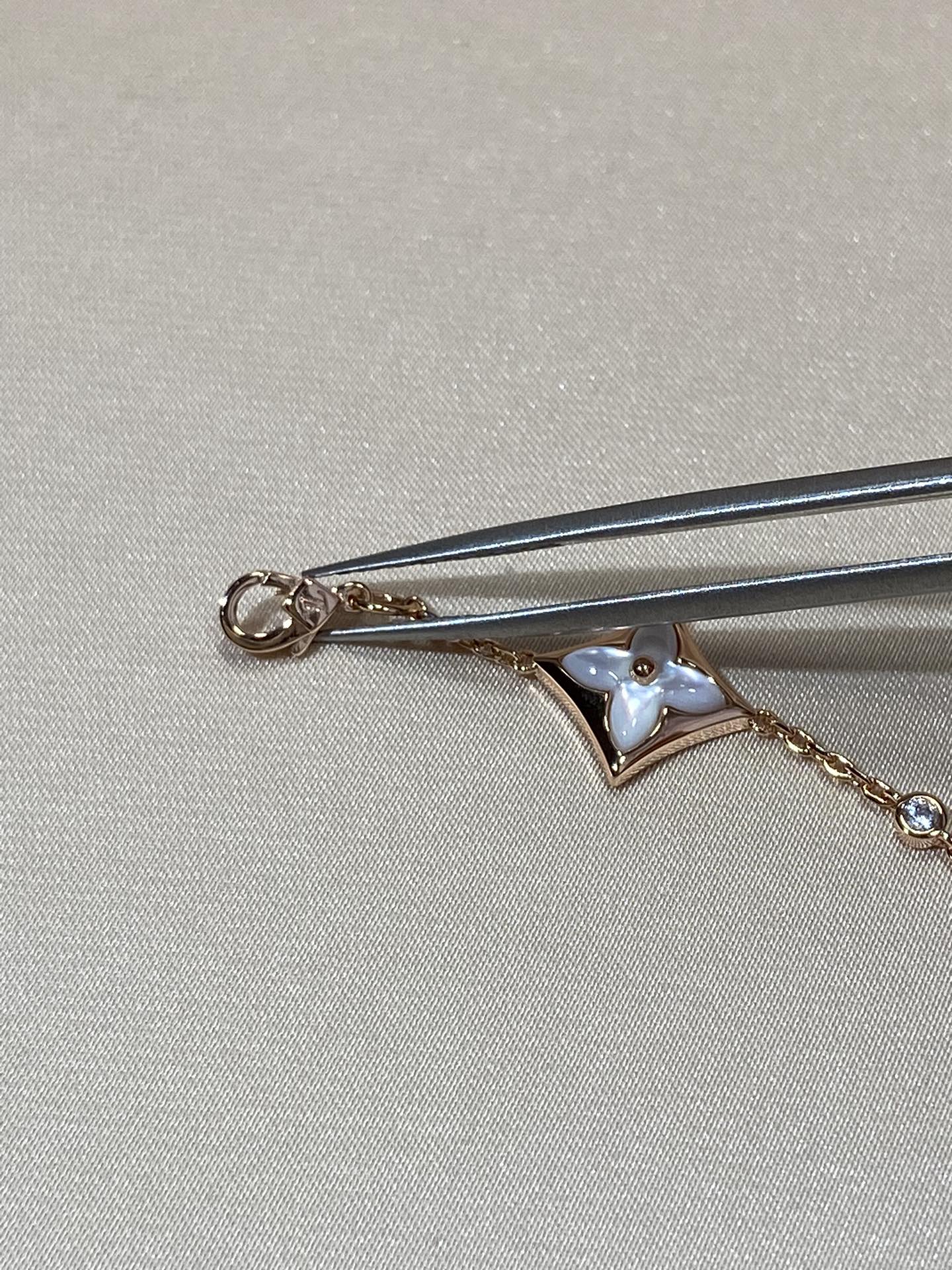 [Mystic Crown]STAR 4 MOTIF MOP DIAMOND PINK GOLD BRACELET