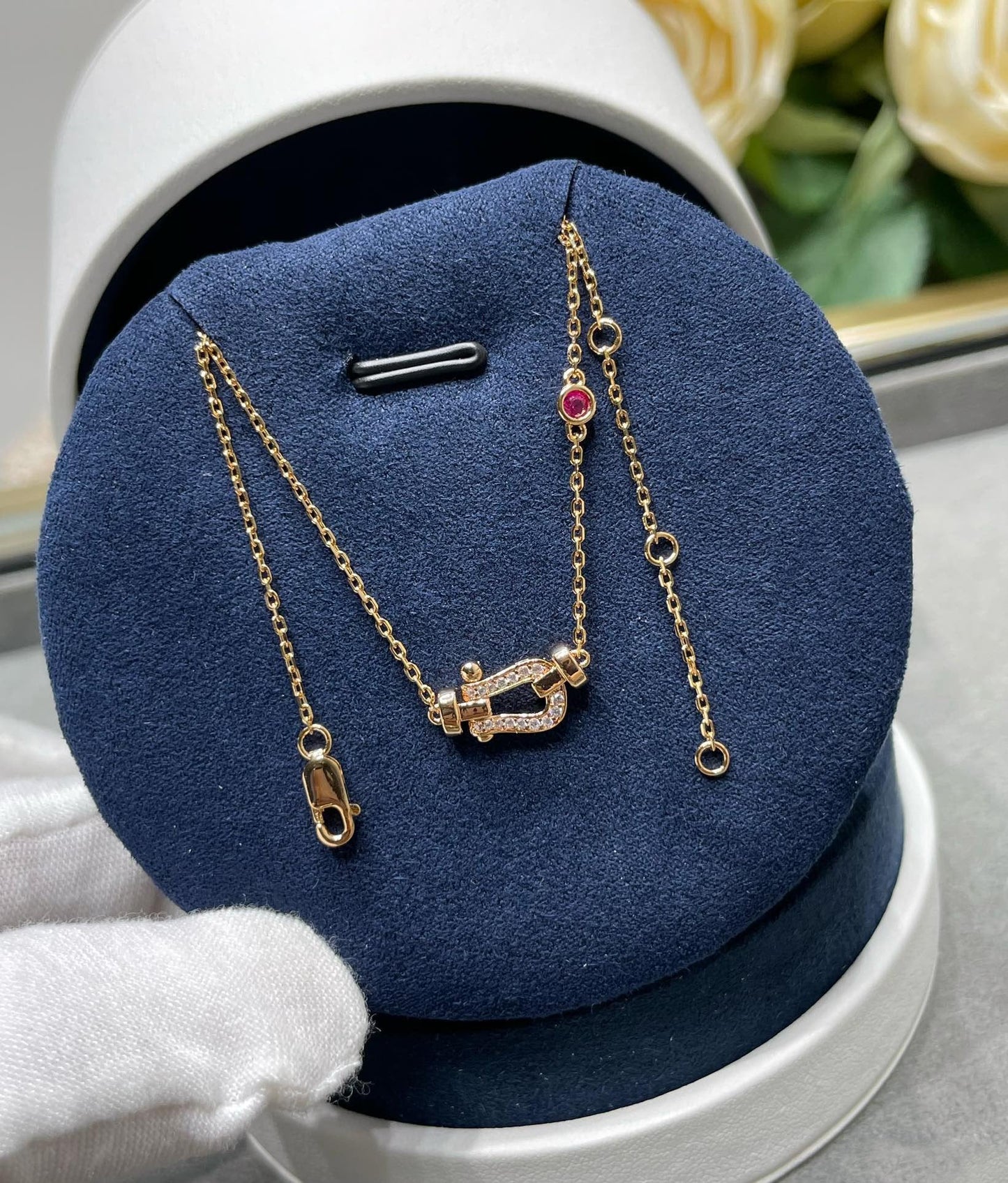 [Mystic Crown]FORCE 10 DIAMOND PINK GOLD NECKLACE