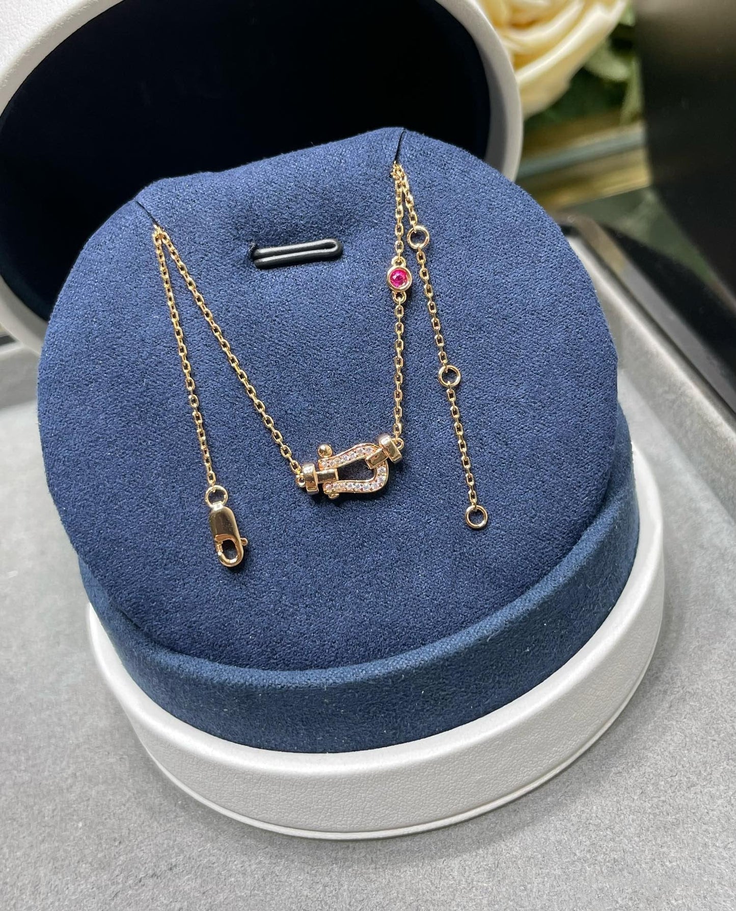 [Mystic Crown]FORCE 10 DIAMOND PINK GOLD NECKLACE