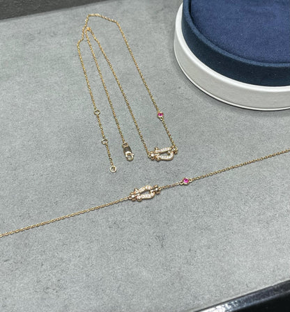 [Mystic Crown]FORCE 10 DIAMOND PINK GOLD NECKLACE