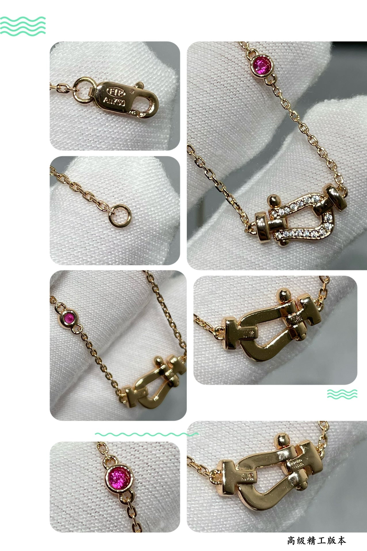 [Mystic Crown]FORCE 10 DIAMOND PINK GOLD NECKLACE