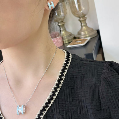 [Mystic Crown]POP H SKY BLUE NECKLACE