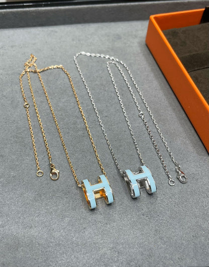 [Mystic Crown]POP H SKY BLUE NECKLACE