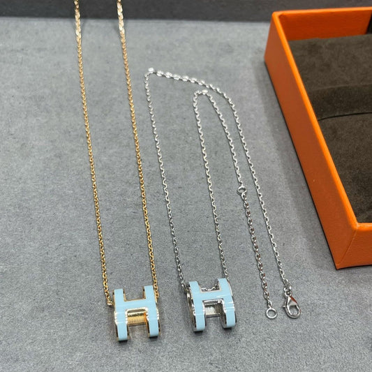 [Mystic Crown]POP H SKY BLUE NECKLACE
