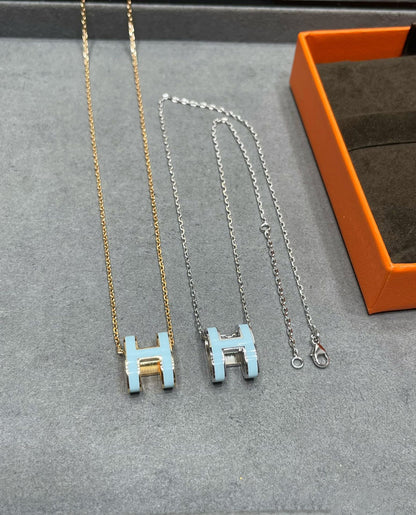 [Mystic Crown]POP H SKY BLUE NECKLACE