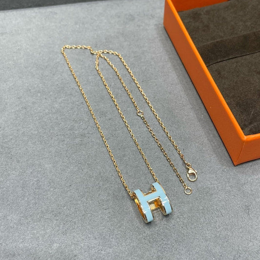 [Mystic Crown]POP H SKY BLUE NECKLACE