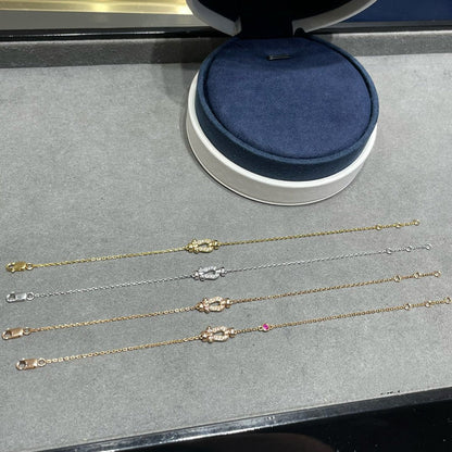[Mystic Crown]FORCE 10 DIAMOND CHAIN LINK PINK GOLD BRACELET