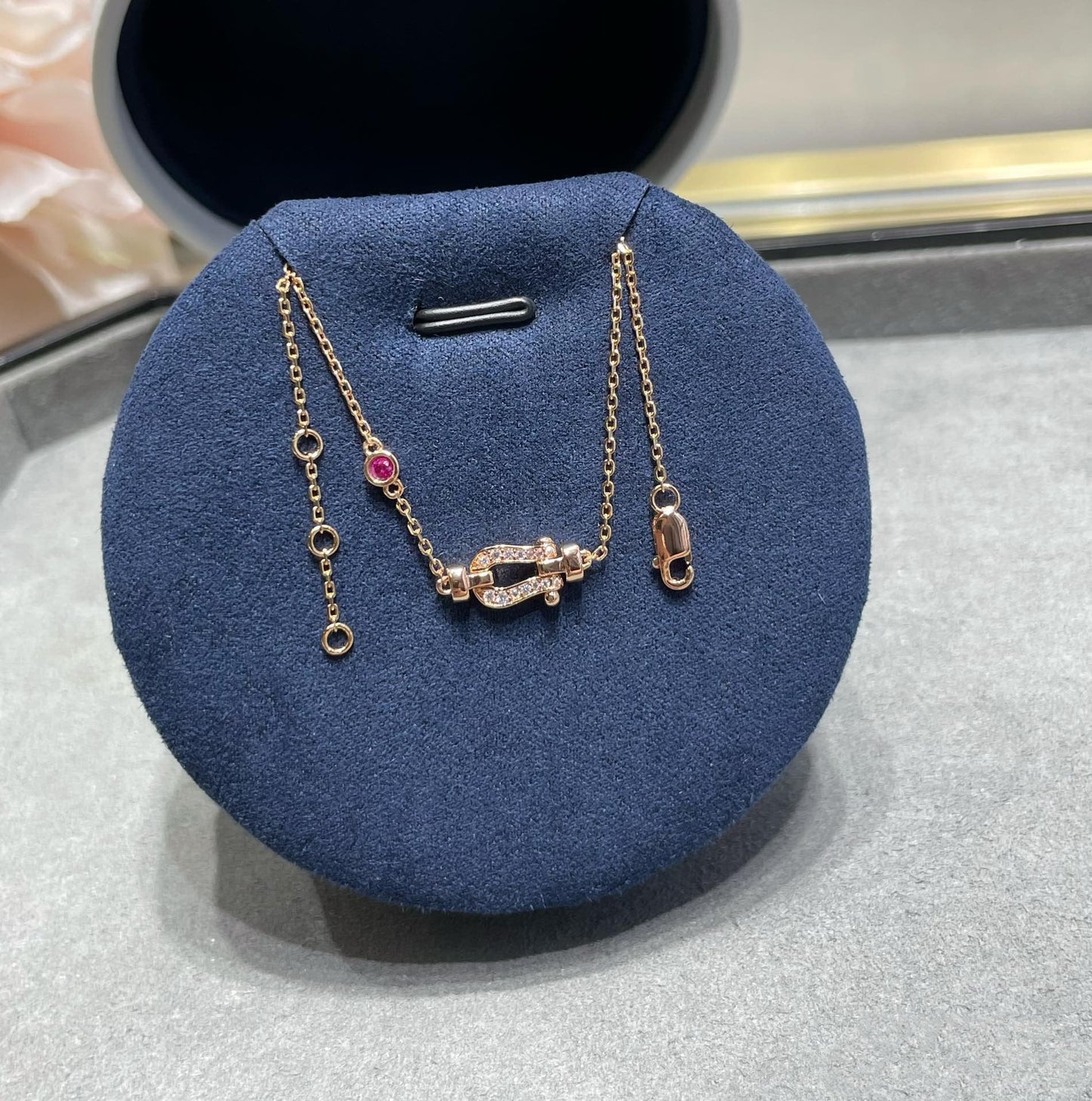 [Mystic Crown]FORCE 10 DIAMOND CHAIN LINK PINK GOLD BRACELET