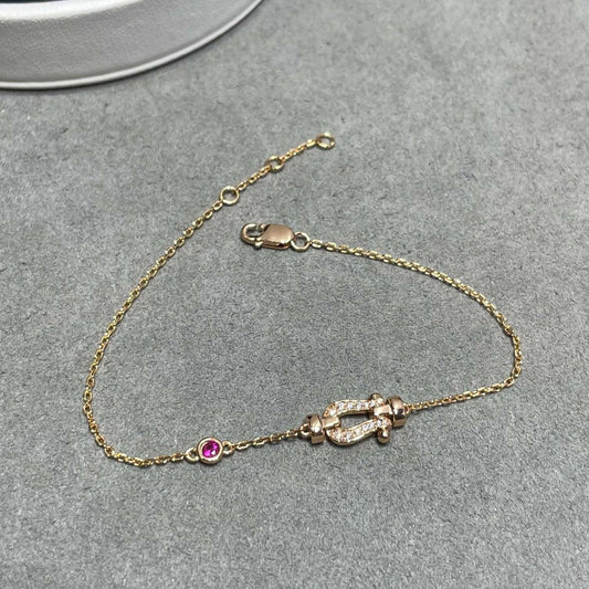 [Mystic Crown]FORCE 10 DIAMOND CHAIN LINK PINK GOLD BRACELET