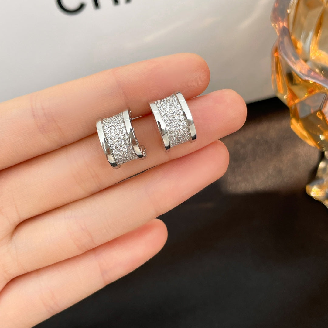 [Mystic Crown]ZERO 1 DIAMOND PAVED EARRINGS