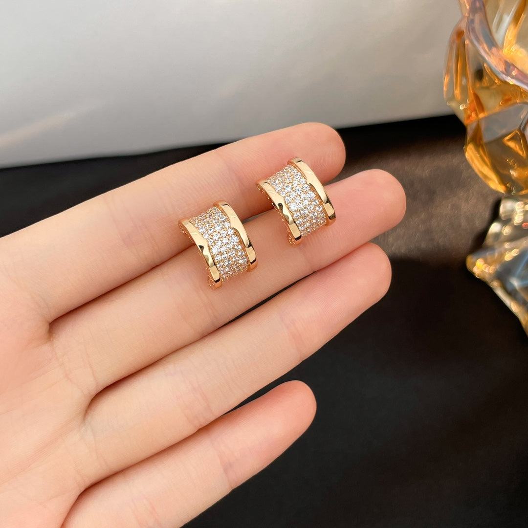 [Mystic Crown]ZERO 1 DIAMOND PAVED EARRINGS