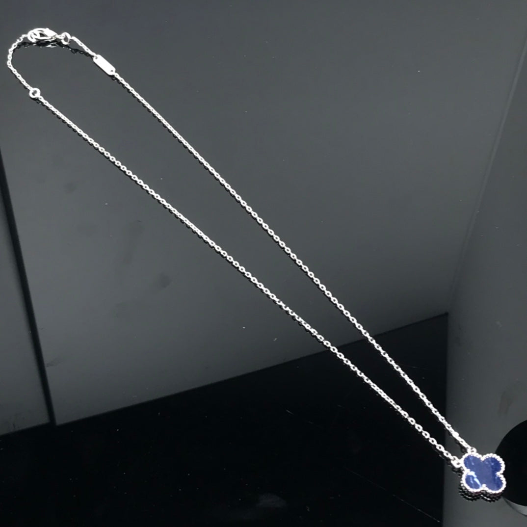 [Mystic Crown]CLOVER PIETERSITE SILVER LONG NECKLACE