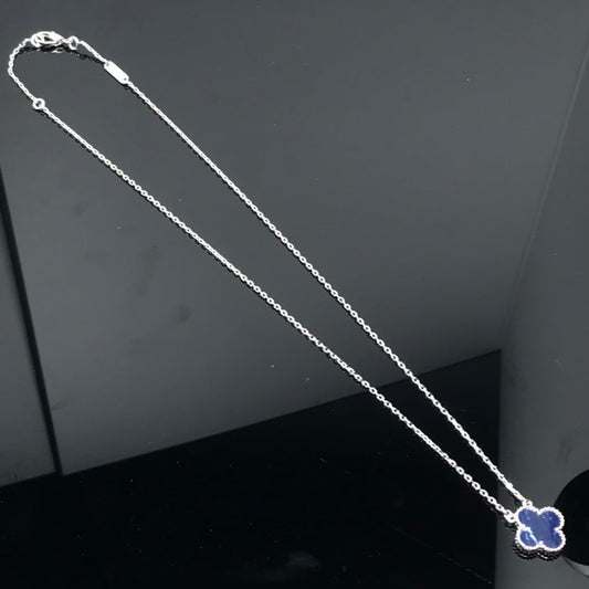 [Mystic Crown]CLOVER PIETERSITE SILVER LONG NECKLACE