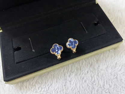 [Mystic Crown]CLOVER PIETERSITE MEDIUM STUD EARRINGS