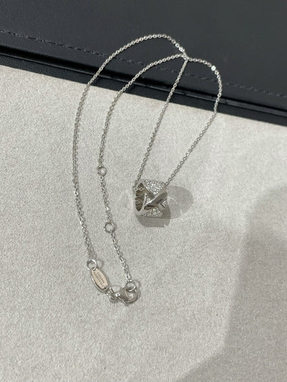 [Mystic Crown]LIENS EVIDENCE DIAMOND PAVED NECKLACE