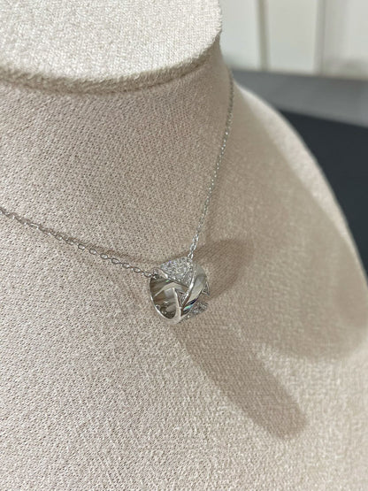 [Mystic Crown]LIENS EVIDENCE DIAMOND PAVED NECKLACE
