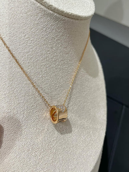 [Mystic Crown]LIENS EVIDENCE DIAMOND PAVED NECKLACE