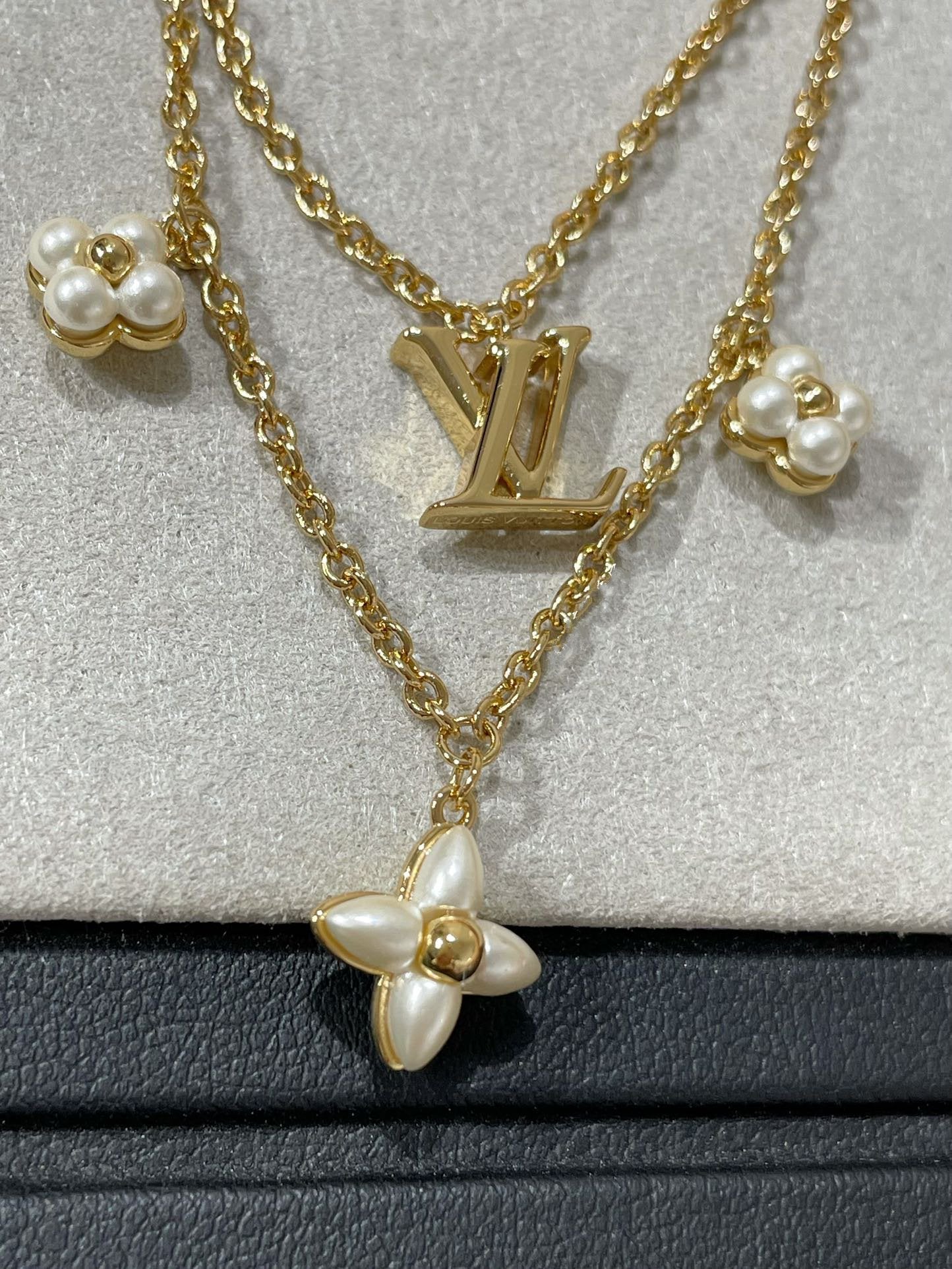 [Mystic Crown]FLOWERGRAM GOLD MOP DOUBLE ROW NECKLACE