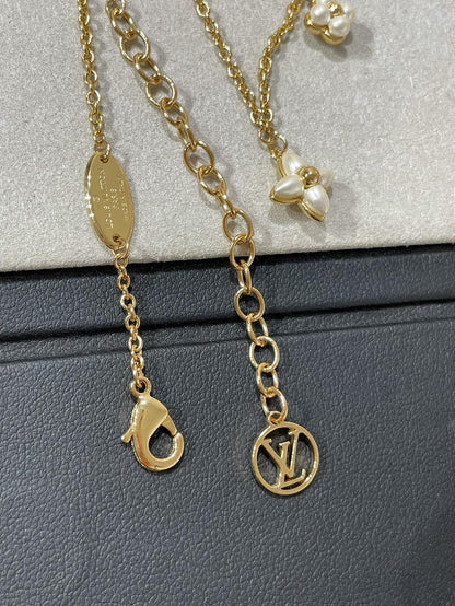 [Mystic Crown]FLOWERGRAM GOLD MOP DOUBLE ROW NECKLACE
