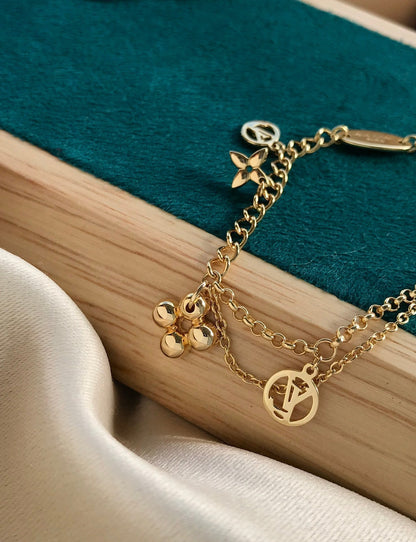 [Mystic Crown]BLOOMING PINK GOLD MOP BRACELET