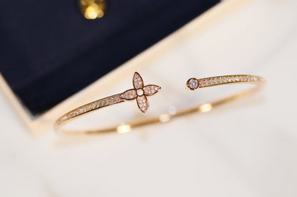 [Mystic Crown]IDYLLE GOLD OPEN BRACELET DIAMOND PAVED