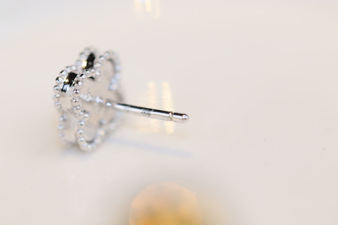[Mystic Crown]CLOVER MINI TURQUOISE SILVER STUD EARRINGS