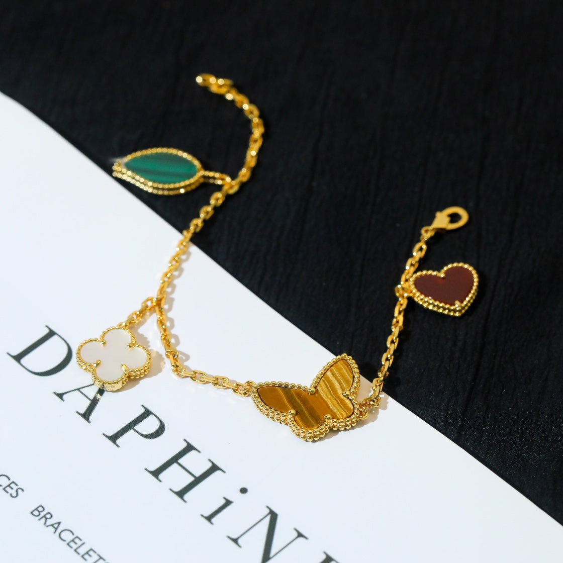 [Mystic Crown]LUCKY SPRING 5 MOTIF GOLD BRACELET