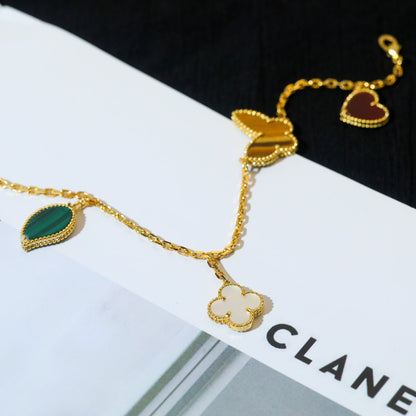 [Mystic Crown]LUCKY SPRING 5 MOTIF GOLD BRACELET