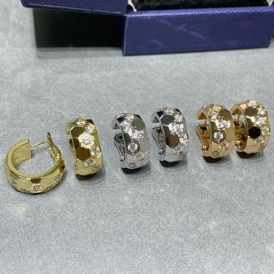 [Mystic Crown]BEE LOVE DIAMOND HOOP EARRINGS