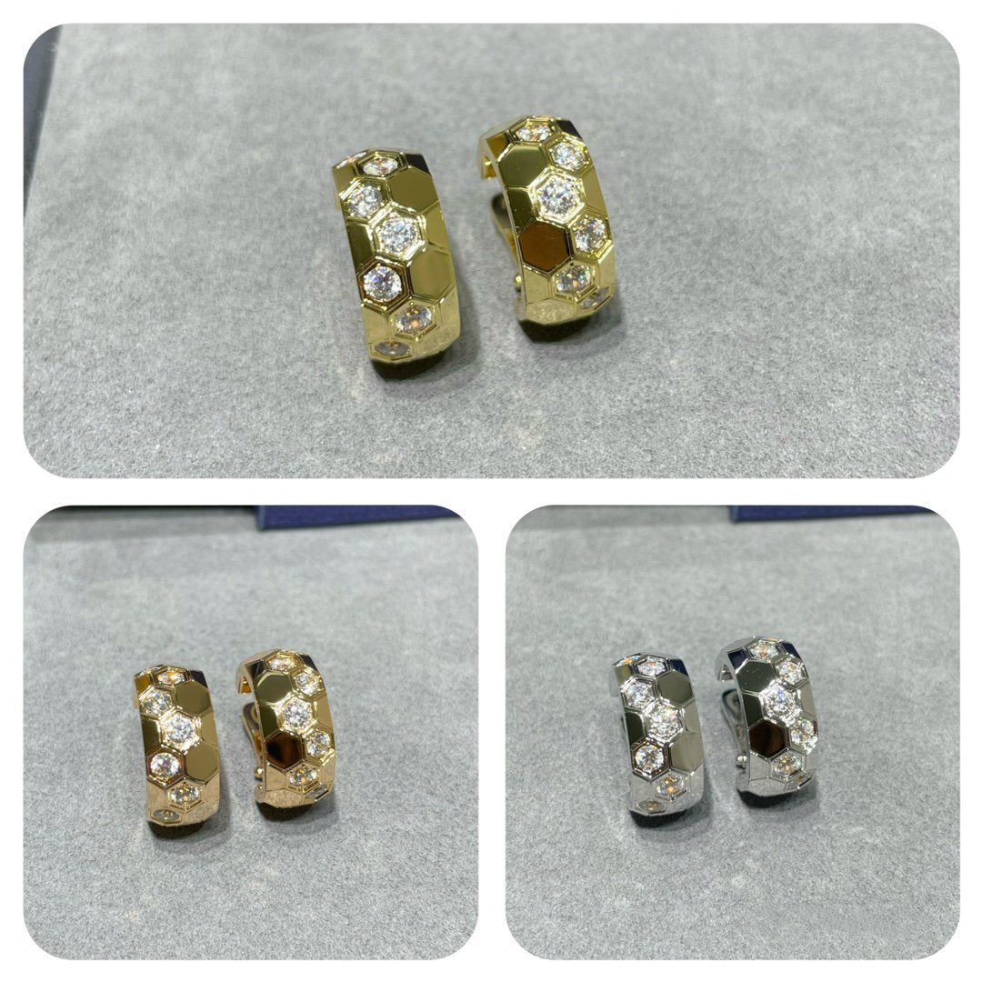 [Mystic Crown]BEE LOVE DIAMOND HOOP EARRINGS