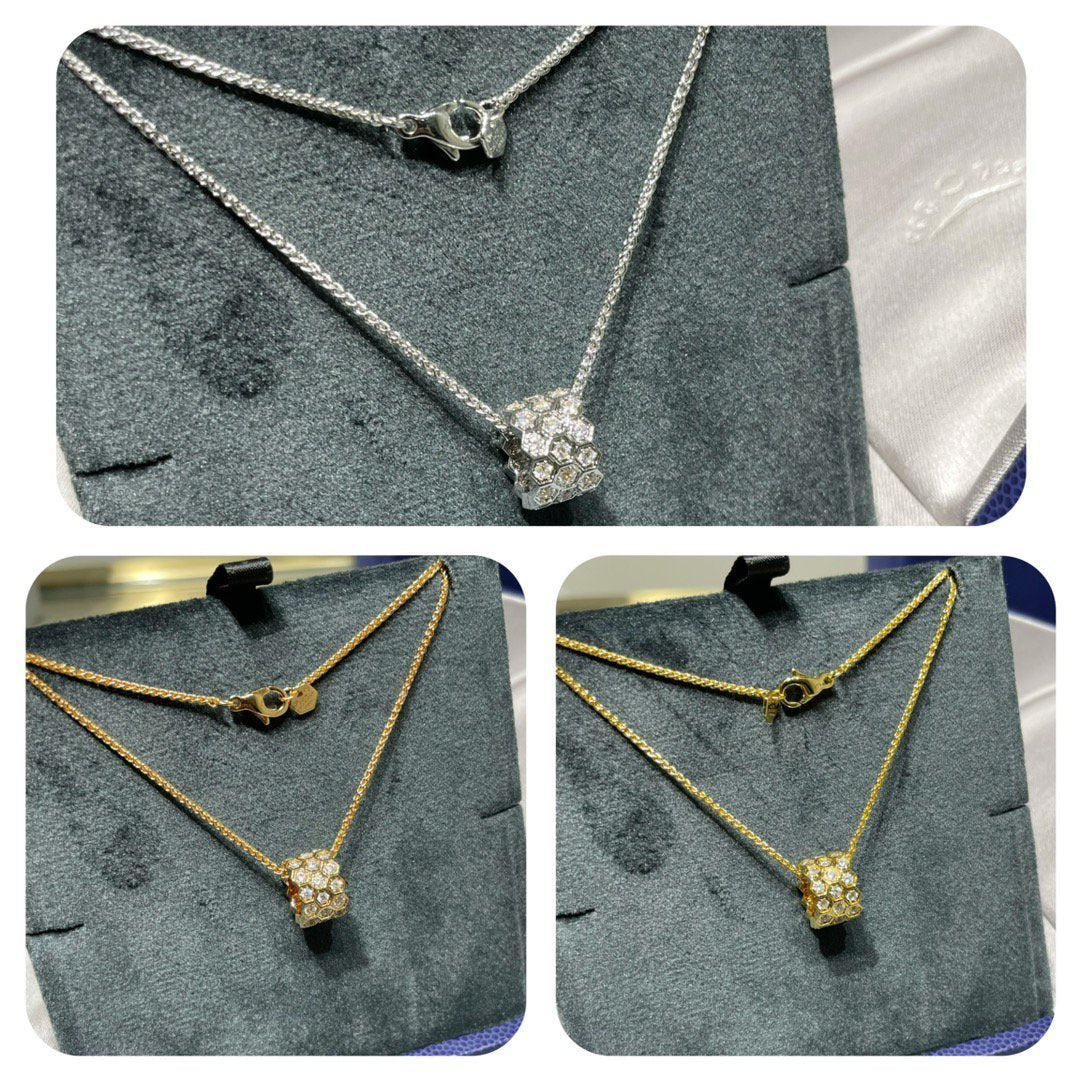 [Mystic Crown]BEE LOVE DIAMOND PAVED 3 ROW NECKLACE
