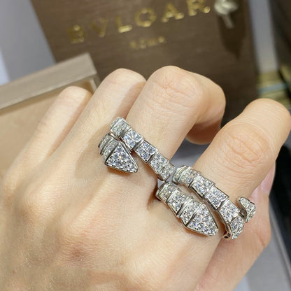 [Mystic Crown]SERPENTI RING SILVER DIAMOND PAVED