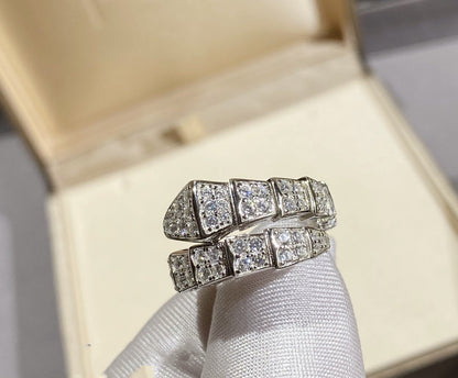[Mystic Crown]SERPENTI RING SILVER DIAMOND PAVED