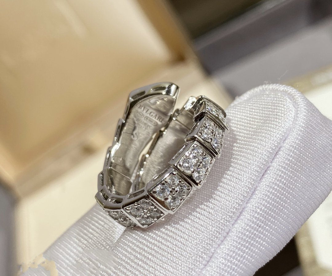 [Mystic Crown]SERPENTI RING SILVER DIAMOND PAVED